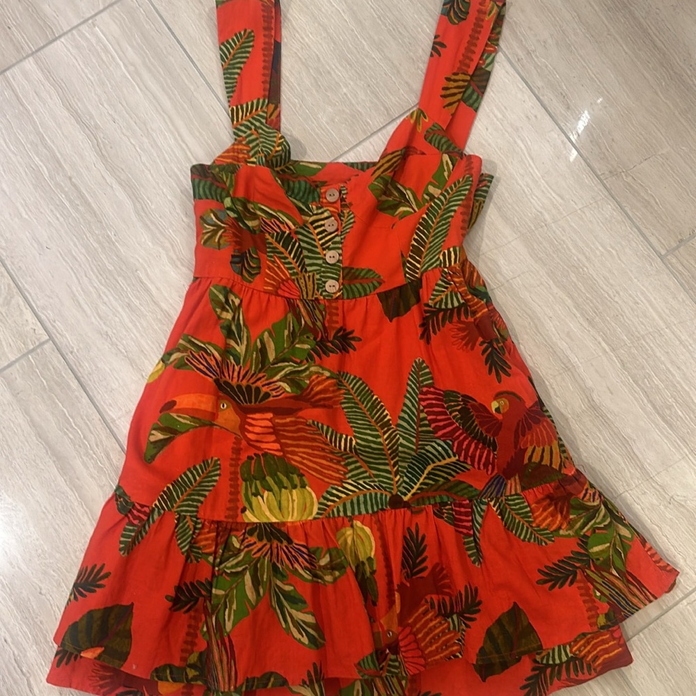 Farm Rio Red Birds Mini Dress - Picture 3 of 4